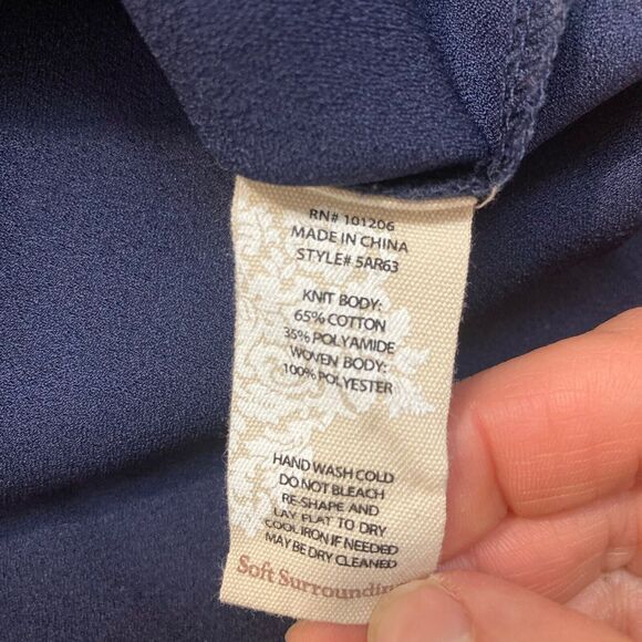 Soft Surroundings Deep Blue Button-Up Cardigan - Picture 6 of 9